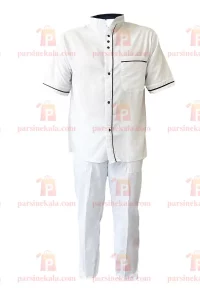 تصویری از لباس کار سفید قنادی و نانوایی